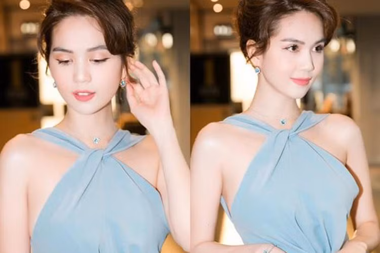 Không ít cư dân mạng cho rằng vòng một của Ngọc Trinh "không cánh mà bay" là do góc chụp hay trang phục gây ra. Ảnh: Gia đình Việt Nam