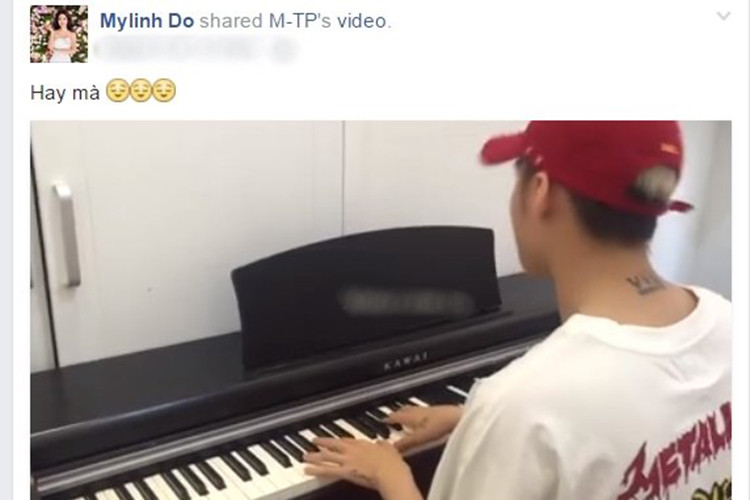 Sơn Tùng còn là thần tượng của Hoa hậu Đỗ Mỹ Linh. Ảnh: Tin nhạc