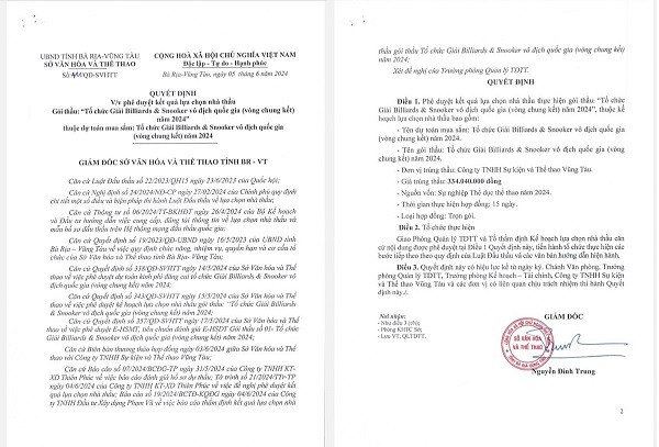 Công ty Sự kiện thể thao Vũng Tàu: 3 ngày trúng 3 gói thầu - Hình 3 Cong ty Su kien the thao Vung Tau: 3 ngay trung 3 goi thau-Hinh-3