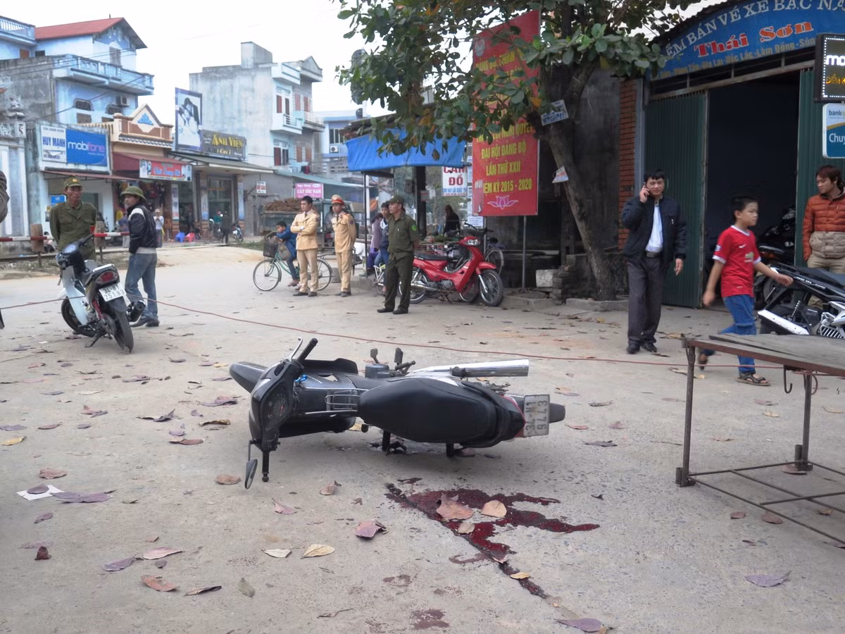 Hiện trường vụ án mạng.