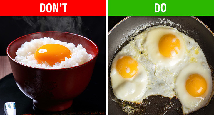 Nấu thịt và trứng chín đúng cách: Thực phẩm có thể chứa vi khuẩn độc hại và khiến con người bị nhiễm bệnh khi ăn sống hoặc chỉ cần chạm vào nó. Hầu hết các loại thực phẩm, đặc biệt là thịt, thịt gia cầm, cá và trứng, cần được nấu chín đúng cách để tiêu diệt vi khuẩn. Thông thường, thực phẩm cần được nấu chín ở nhiệt độ khoảng 75 độ C hoặc nóng hơn.