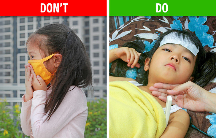 Giữ các thành viên gia đình mắc bệnh ở nhà, không tụ tập nơi đông người: Một lý do khiến mọi người có xu hướng bị bệnh trong những tháng mùa đông có khả năng là do thời tiết lạnh thường buộc mọi người tụ tập cùng nhau trong không gian kín, khiến bệnh dễ lây lan hơn. Do vậy, nếu bạn hoặc người thân đã có dấu hiệu bị bệnh, hãy tránh ra ngoài nơi công cộng. Trong trường hợp nghiêm trọng hơn, người bệnh có thể tự cách ly hoặc đến bệnh viện để được chăm sóc.