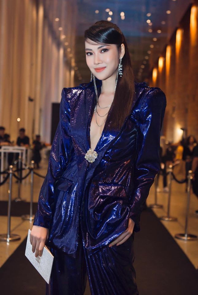 Bạn gái Song Luân thường được mời đến nhiều sự kiện nhờ phong cách thời trang sành điệu, ấn tượng.