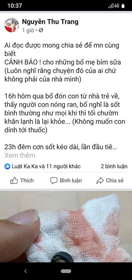 Hoang hon be nho sot lien tuc sau khi nha tre vi ly do kinh khung nay