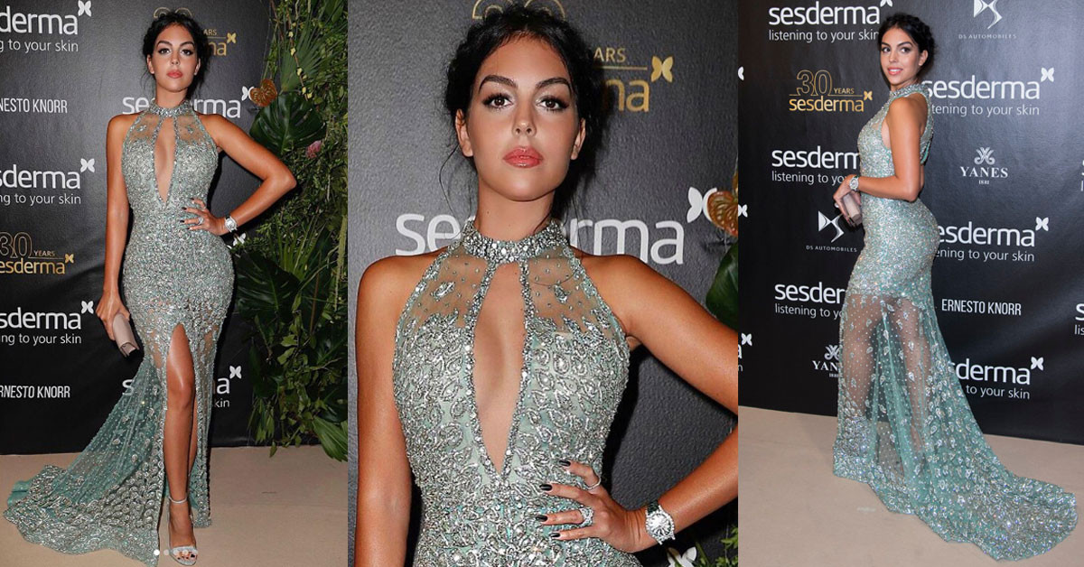 Hôn thê của CR7 rất chuộng các kiểu váy bó sát tôn lên vóc dáng đồng hồ cát.