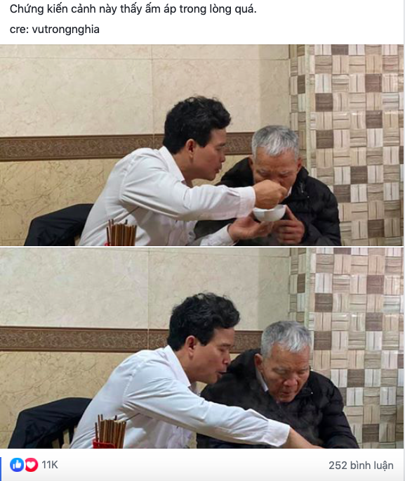 Roi nuoc mat canh con trai dut cho bo an con dong vien “bo co an het bat nay nhe”