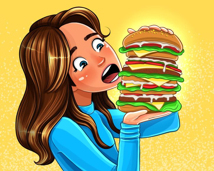 Thịt và bánh mì kẹp thịt: Thèm ăn thịt đỏ là dấu hiệu cơ thể đang bị thiếu protein cũng như sắt, acid amin hoặc phospho. Tuy nhiên, ăn quá nhiều thịt để bù đắp cho sự thiếu hụt này không hề tốt. Bạn có thể tìm kiếm các thực phẩm từ thực vật chứa nhiều sắt sẽ lành mạnh và tốt cho sức khỏe hơn.