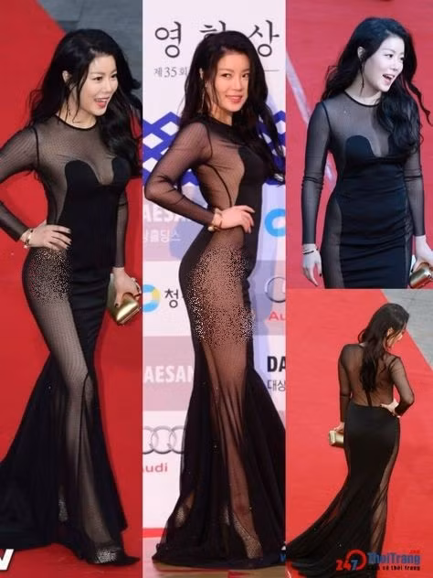 Nữ diễn viên No Su Ran ăn mặc phản cảm trên thảm đỏ của Liên hoan phim Rồng xanh lần thứ 35 chỉ để được chụp hình lên báo. Thực tế, cô không hề được mời tham dự.