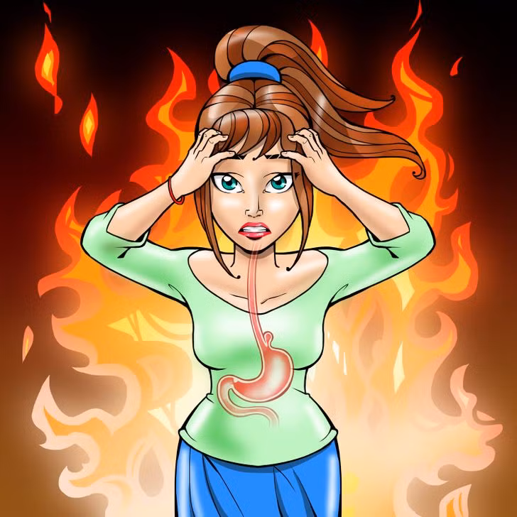 9. Nó có thể làm tăng chứng ợ nóng: Ớt bao gồm sự kết hợp của các axit và khi chúng ta ăn quá cay, thành dạ dày của chúng ta bắt đầu bị đốt cháy. Tình trạng này có thể tồi tệ hơn và trở thành mãn tính trong thời gian dài. Ảnh: BS.