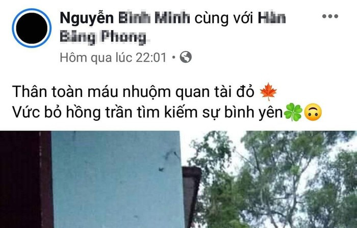Sau khi dang dong trang thai tren Facebook, nam thanh nien tu tu