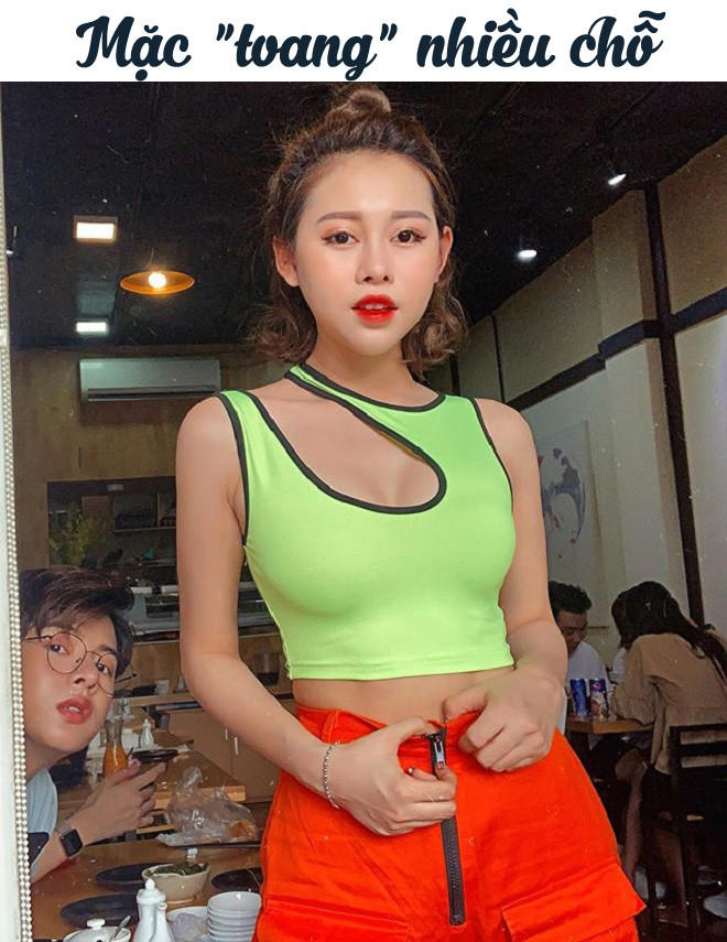 “Em gái chị Google” thường xuất hiện với phong cách thời trang ấn tượng, pha trộn giữa gợi cảm, táo bạo và cá tính, khỏe khoắn.