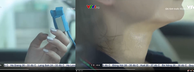 BTV Xuan Anh dan ban tin thoi tiet dac biet trong oto dong kin-Hinh-3