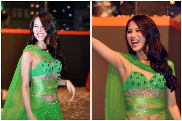 Thái Hà cũng là mỹ nhân quen mặt với các án phạt vì ăn mặc hớ hênh. Lần một cô bị phạt 5 triệu vì sự cố lộ ngực, còn lần hai bị "sờ gáy" vì biểu diễn nội y trái phép tại show diễn Đêm hội chân dài 7 với mức 3,5 triệu đồng. Ảnh: Internet. Mời độc giả theo dõi video "Minh Hằng chia sẻ về phong cách thời trang". Nguồn: VTC.