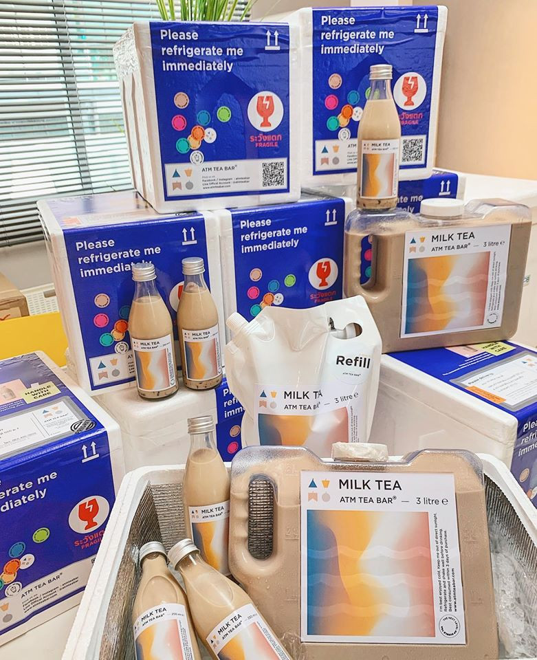 Thực đơn trà sữa phong phú của ATM Tea Bar.