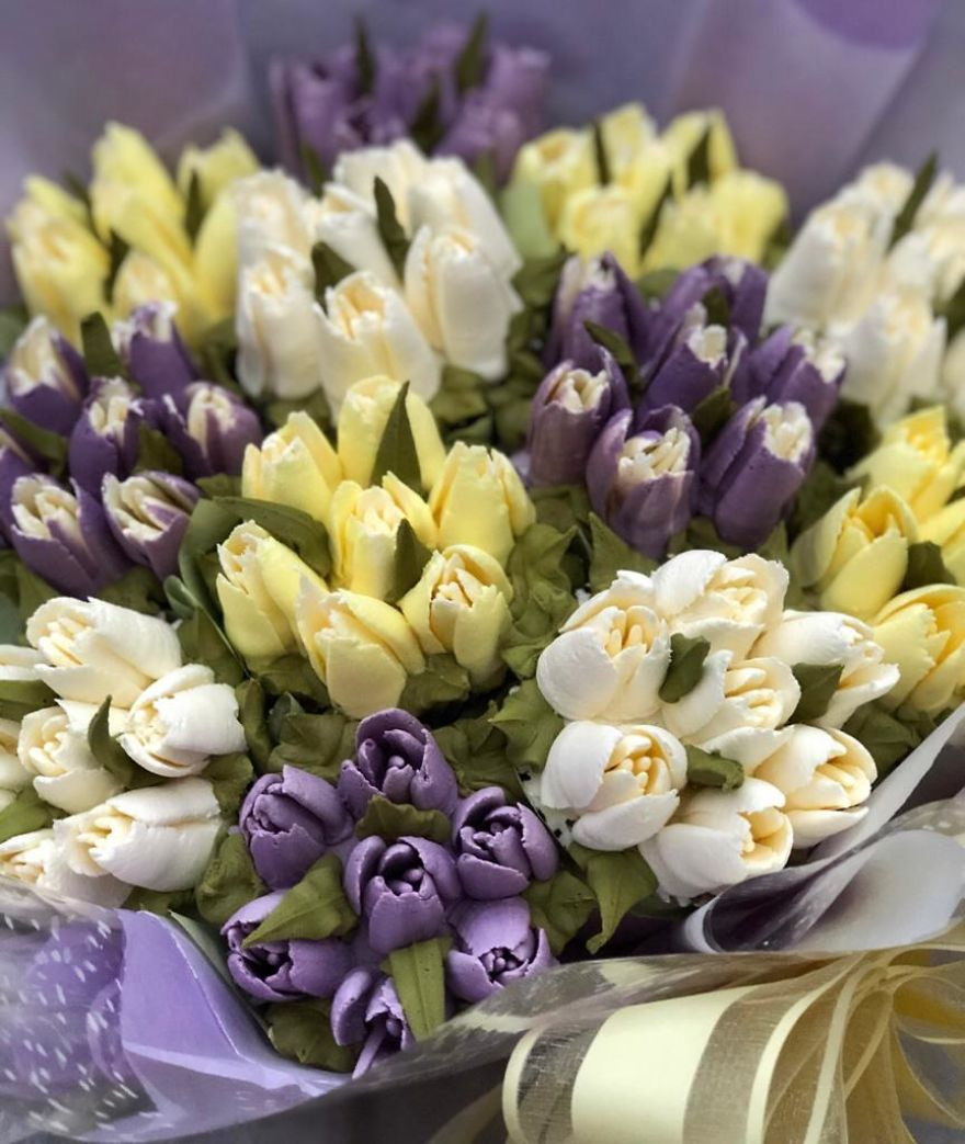 Jane Taylor cho biết, ban đầu cô chỉ tạo hình bánh kem thành bó hoa theo đam mê và sở thích.