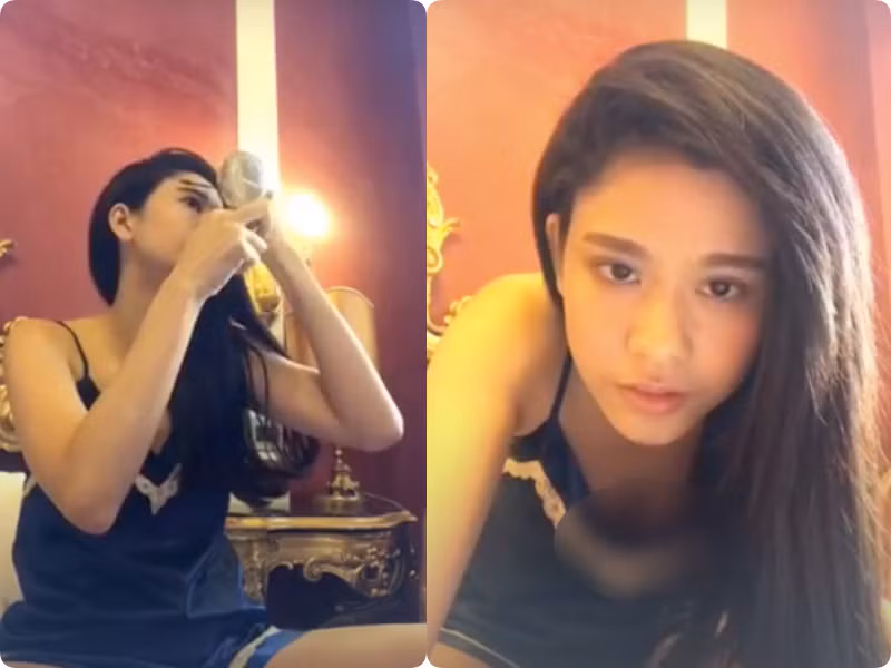 Một lần khác, Trương Quỳnh Anh mặc bộ đồ ngủ hay dây mỏng tanh để livestream khiến cô vô tình “lộ hàng” khi đọc bình luận.