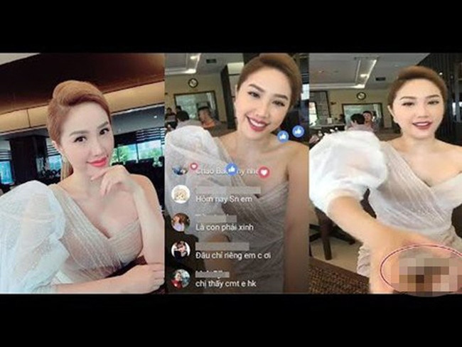 Bảo Thy cũng từng bất ngờ gặp "tai nạn" trang phục khi livestream trò chuyện với fan.