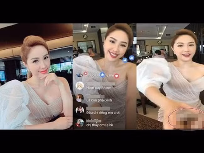 Bảo Thy cũng từng bất ngờ gặp "tai nạn" trang phục khi livestream trò chuyện với fan.