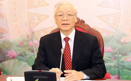 Tong Bi thu, Chu tich nuoc Nguyen Phu Trong dien dam voi ong Tap Can Binh-Hinh-2