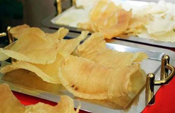 Bong bóng cá có thể được dùng để chế biến nhiều món ăn ngon, bổ dưỡng và lạ miệng. Đặc biệt là món này chỉ có ở Nha Trang. Thông thường, bong bóng cá thường được lấy từ cá lạc, cá đường, cá chẽm,… bởi chúng sẽ có độ to, mềm, dai và nhiều dinh dưỡng hơn những loại cá khác. Để bảo quản, người dân Nha Trang thường sấy khô hoặc chiên sơ.