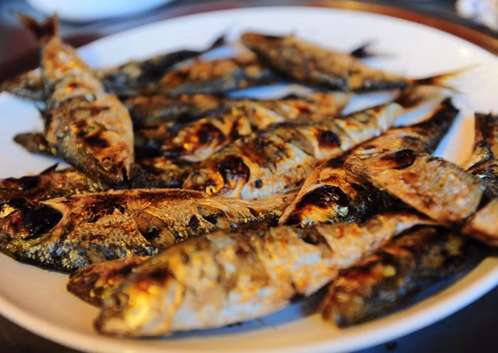 Cá mòi chấm là một trong những đặc sản của Hàn Quốc vào mùa thu. Đây là thời điểm cá dự trữ nhiều chất dinh dưỡng cho mùa đông dài và lạnh, nên hương vị cũng ngon hơn bao giờ hết. Cá có thể được ăn sống với sốt ớt và tỏi, hoặc nướng cùng chút muối.