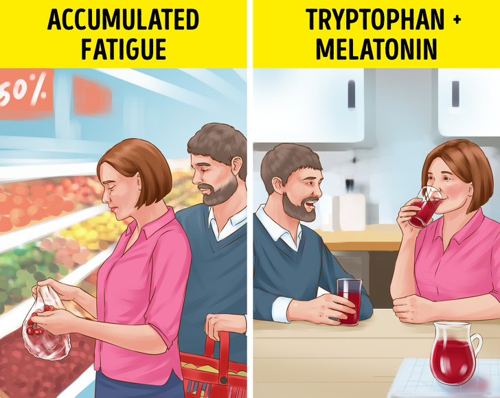 Nước ép cherry (anh đào): Giống như sữa, nước ép anh đào cũng chứa tryptophan. Uống loại trà này trước khi ngủ giúp cơ thể sản sinh hormone melatonin, từ đó cải thiện giấc ngủ của bạn.