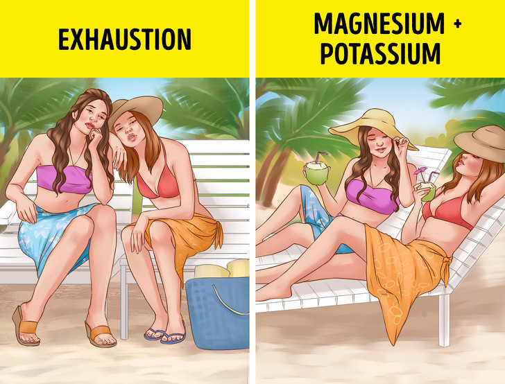 Nước dừa chứa magie và kali, 2 khoáng chất có khả năng làm thư giãn các cơ bắp, giảm huyết áp, ngăn ngừa tình trạng sưng ở thận. Ngoài ra, nước dừa cũng được coi như chất điện giải tự nhiên giúp cân bằng cơ thể, thư giãn đầu óc và giúp bạn ngủ ngon hơn.