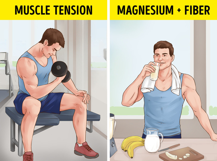 Sinh tố chuối chứa tryptophan, magie và kali có tác dụng làm dịu cơ bắp, giảm căng thẳng. Ngoài ra, với lượng chất xơ và carbohydrate bên trong, chuối cũng giúp tăng cảm giác no, hỗ trợ mang lại giấc ngủ sâu, chất lượng.