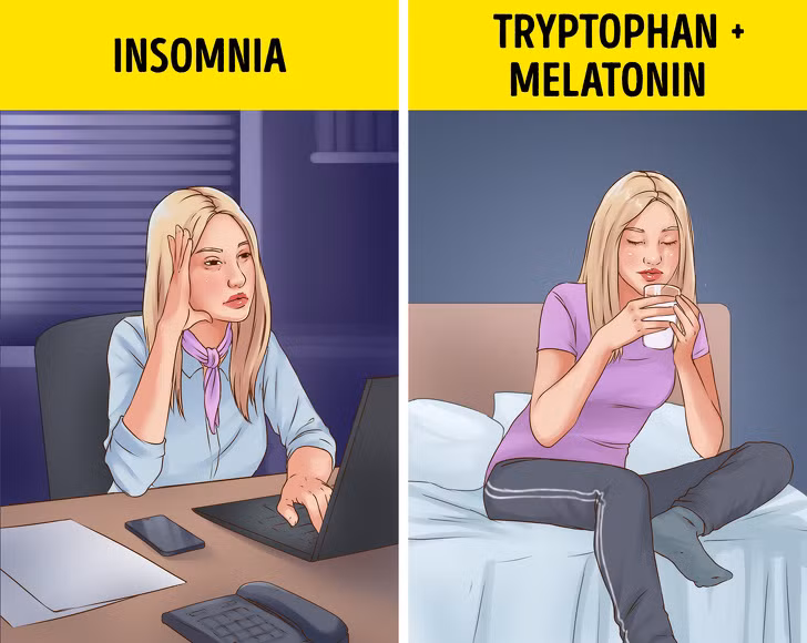 Sữa hạnh nhân rất giàu magie và tryptophan, giúp sản xuất ra melatonin. Đây là hormone cần thiết để điều chỉnh giấc ngủ của bạn. Vì vậy, uống sữa hạnh nhân trước khi ngủ cũng giúp bạn ngủ được ngon hơn.