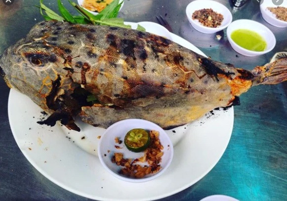 Chế biến cá bò hòm theo kiểu nào cũng có hương vị riêng, nhưng ngon nhất chỉ có thể là món cá bò hòm nướng mọi.