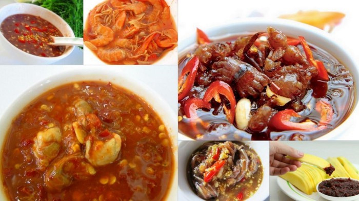 Mắm nhum: Quá trình đánh bắt và làm ra được một hũ mắm nhum chất lượng đòi hỏi sự tỉ mỉ, kỳ công. Dưới triều Nguyễn, mắm nhum còn là một trong những lễ vật dâng lên triều đình hàng năm. Mắm nhum được dùng để chấm các món luộc hay bánh tráng cuộn.