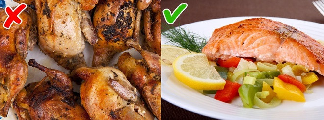 Ăn quá nhiều vào bữa tối: Nếu bạn có thói quen ăn tối nhiều và thịnh soạn, đây là thói quen xấu cho sức khỏe. Bữa ăn có nhiều chất béo khiến tiêu hóa chậm lại, cảm giác khó tiêu... Ngoài ra, trong giấc ngủ sâu, não sản sinh ra một hormone tăng trưởng. Nếu bạn ăn nhiều vào buổi tối, hormone này lưu trữ thực phẩm trong hệ thống như là chất béo thay vì chuyển hóa thành nhiên liệu cho cơ thể. Ảnh: BS.