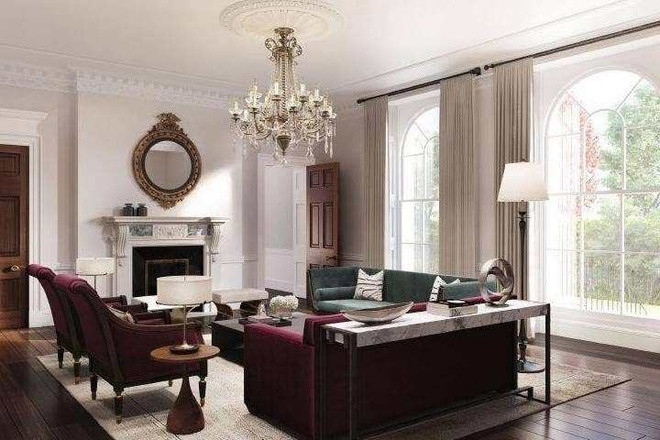 Biệt thự có tầm nhìn tuyệt vời ra Công viên Regent với khung cảnh xanh mát tuyệt vời.