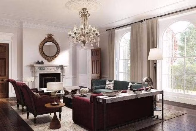 Biệt thự có tầm nhìn tuyệt vời ra Công viên Regent với khung cảnh xanh mát tuyệt vời.