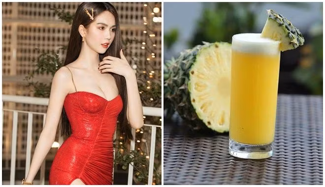 Để giữ được vóc dáng với những đường cong nuột nà, đặc biệt là vòng 2 thon trứ danh, bên cạnh việc tập luyện chăm chỉ mỗi ngày, Ngọc Trinh thường xuyên uống nước ép dứa cùng bí đao để kích thích tiêu mỡ, giảm cân nhanh.