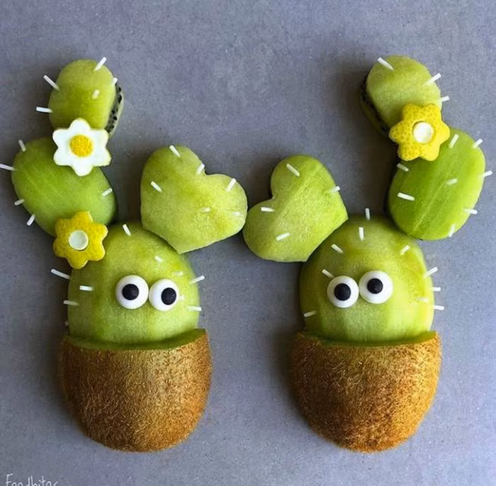 Những cây xương rồng xanh mướt và có thể ăn được.