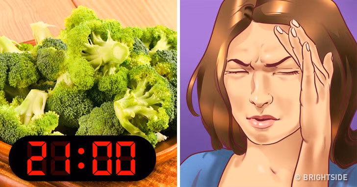 Bông cải xanh: Hầu hết các loại rau, đặc biệt là bông cải xanh, bắp cải, cà rốt và súp lơ, có lượng chất xơ không hòa tan cao di chuyển chậm qua hệ thống tiêu hóa. Vì vậy, đây là thực phẩm không nên ăn trước khi đi ngủ, cơ thể bạn sẽ phải hoạt động để tiêu hóa chúng trong khi bạn đang cố gắng ngủ ngon.