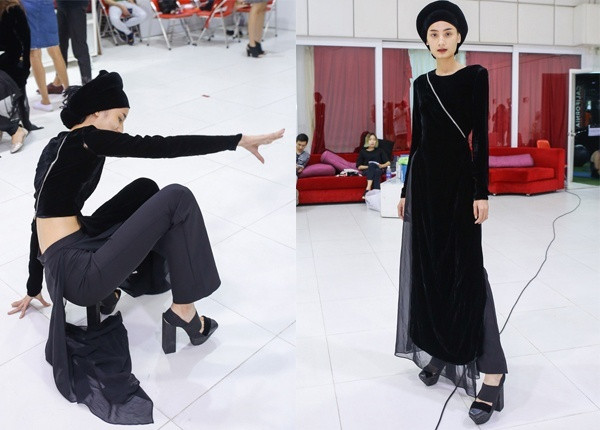 Đôi giày cao gót 20cm đã khiến người mẫu Lê Thúy có 1 pha "vồ ếch" nhớ đời.