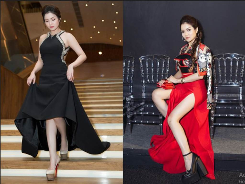 Vì sở hữu chiều cao khiêm tốn nên Thủy Top cũng chăm diện giày siêu cao để tôn dáng.