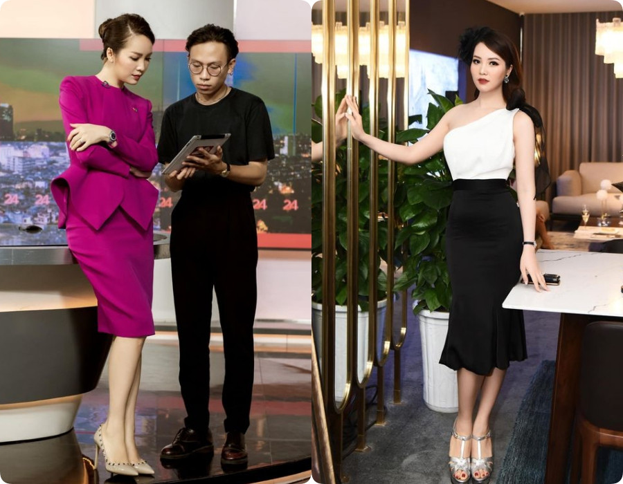 Cô khéo léo khoe thân hình mảnh khảnh và những đường cong quyến rũ qua những bộ trang phục ôm sát.