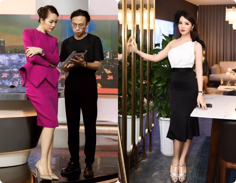 Cô khéo léo khoe thân hình mảnh khảnh và những đường cong quyến rũ qua những bộ trang phục ôm sát.