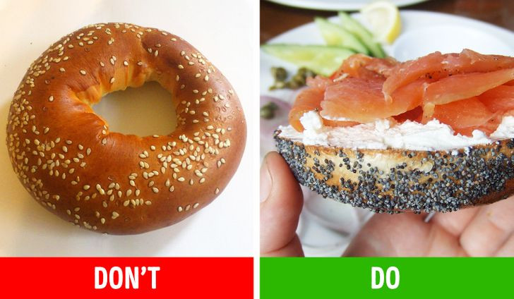 Bánh mì vòng là món ăn chống đói tiện lợi nhưng về mặt dinh dưỡng chúng lại không chứa chất xơ hay bất kỳ nhóm chất nào tốt cho sức khỏe. Thậm chí, tinh bột, đường... trong các loại bánh này còn tác động xấu đến đường huyết, cân nặng. Hãy ưu tiên tinh bột tốt từ khoai lang, gạo lứt, bánh mỳ đen... và ăn kèm thực phẩm giàu protein để sớm no bụng với một lượng thức ăn nhỏ. Ảnh: BS. Mời độc giả theo dõi video "Chế biến món ngon từ nấm đông cô". Nguồn: VTC.