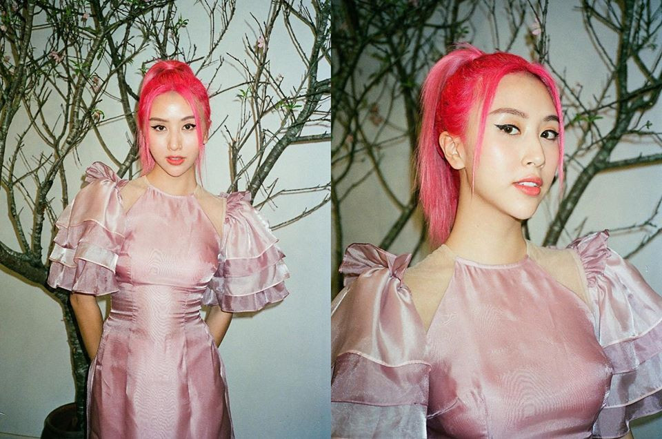 Quỳnh Anh Shyn từng khiến nhiều người bất ngờ khi cô “chơi trội” với màu tóc hồng nổi bật của mình.