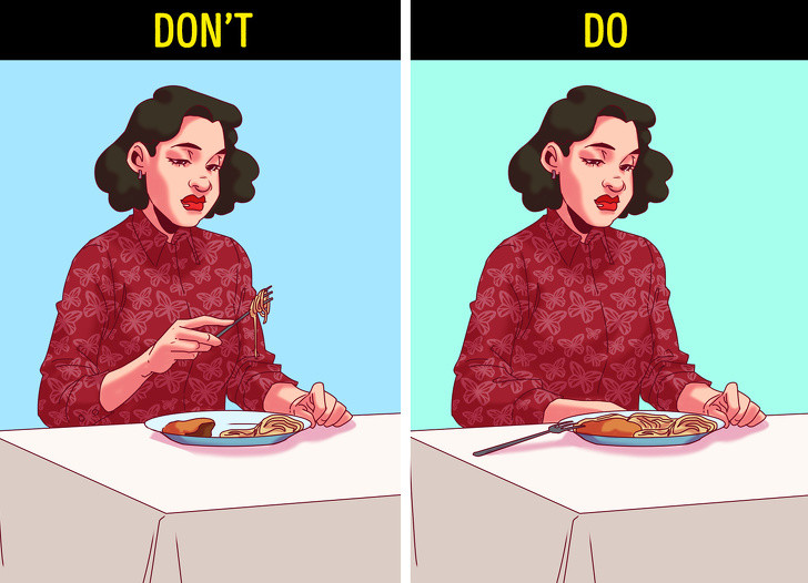 Đặt đũa và thìa xuống khi nhai: Thông thường, cơ thể phải mất đến 20 phút để đưa tín hiệu đến não rằng bạn đã no. Vì vậy, bạn cần học cách ăn chậm. Hãy thử đặt đũa sau mỗi lần ăn. Nó sẽ giúp kéo dài thời gian bữa ăn và ngăn bạn ăn quá no.