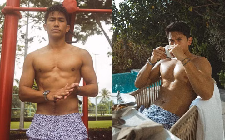 Khoảnh khắn khoe thân hình vạm vỡ 6 múi của anh chành 29 tuổi.