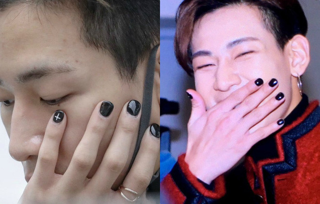 Sở thích làm nail của Bambam so với những người còn lại tối giản hơn rất nhiều. Anh thường chọn khuôn móng tròn và chỉ sơn đen đơn thuần. Ảnh: Internet. Mời độc giả theo dõi video "Cách làm đẹp Avatar Facebook bằng video". Nguồn: VTC.