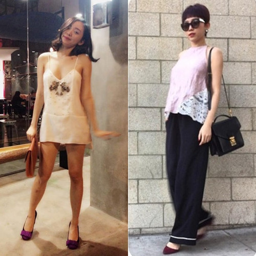 Thế nhưng, Tóc Tiên vẫn từng bị chê khi diện váy ngủ ngắn cũn, áo yếm nhăn nhúm và quần ngủ ra đường.