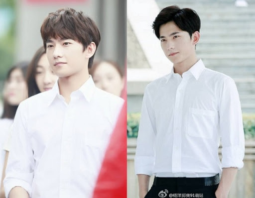 Nam thần 9X diện áo sơ mi trắng vô cùng điển trai.