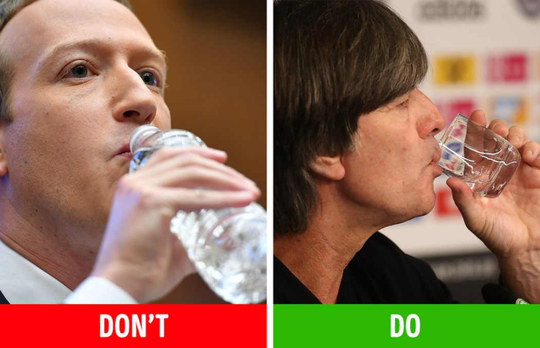 Uống nước bằng chai nhựa: Theo tiến sĩ Mitchell Chasin chia sẻ, một thói quen hàng ngày gây nhiều nếp nhăn rất nhiều người mắc phải đó chính là uống nước bằng chai nhựa. Ông cho biết, uống nước theo cách đó sẽ hình thành các nếp nhăn rất sâu quanh môi, khiến cơ thể trở nên già nua nhanh hơn.