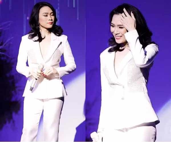 Diện bộ suit trắng đơn giản và tinh tế, Mỹ Tâm hoàn toàn "đốn tim" người hâm mộ với nhan sắc mặn mà và quyến rũ. Ảnh: Internet. Video "Minh Hằng chia sẻ về phong cách thời trang". Nguồn: VTC.